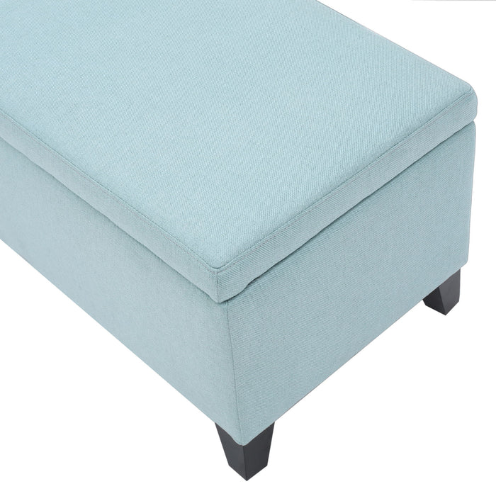 Contemporary Storage Ottoman Bench With Polyester Upholstery