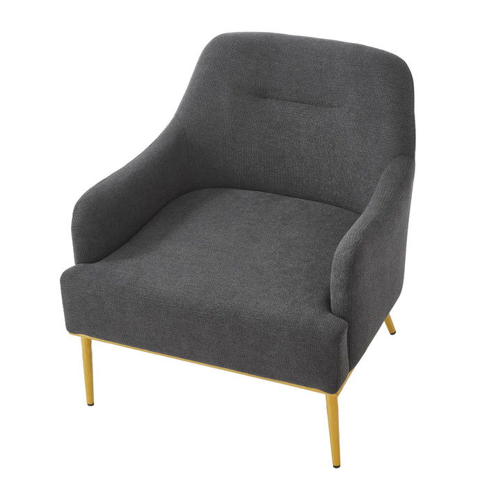 Modern Elegance Accent Chair With Curved Backrest