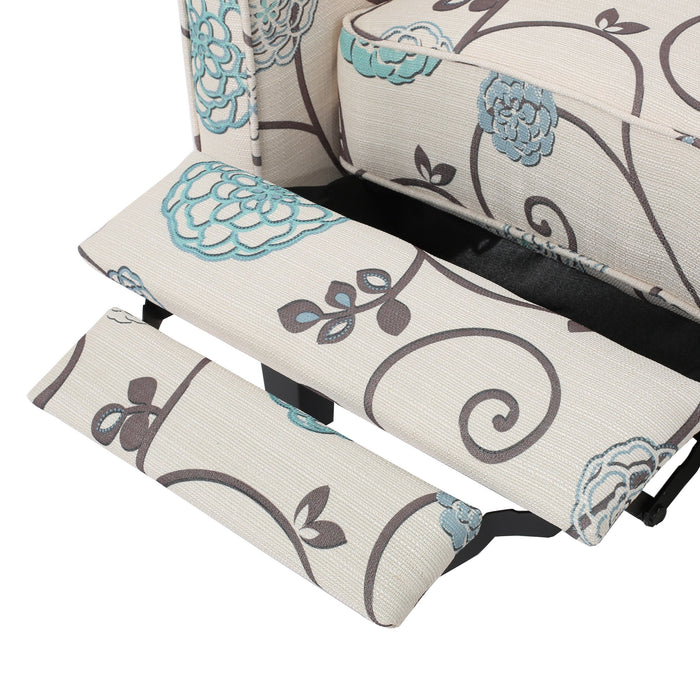 Push Back Upholstered Recliner Armchair