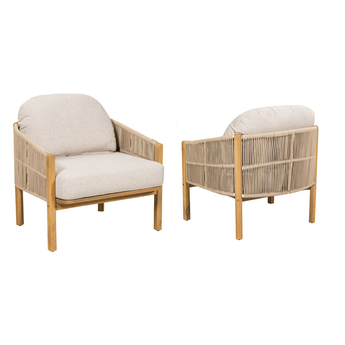Grotta - Outdoor Wood Club Chair (Set of 2)