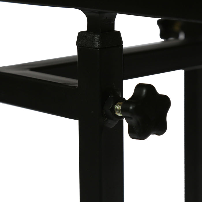 Modern Industrial Bed Laptop Table With C - Shape Design And Adjustable Height - Natural