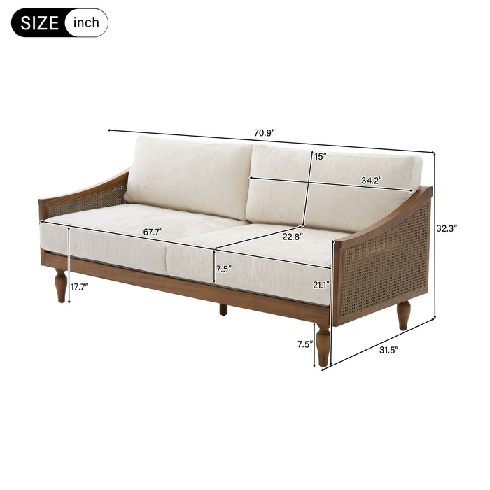 Loveseat Sofa With Armrests