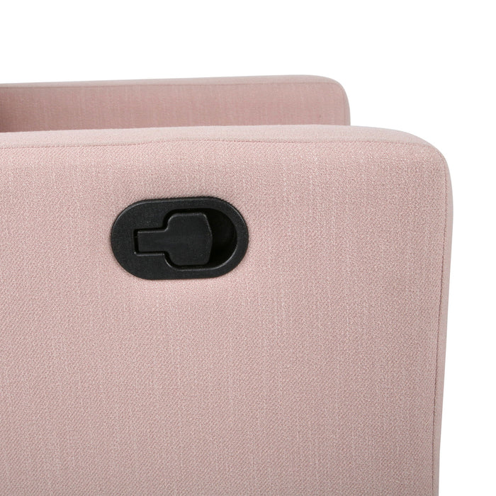 Landau Contemporary Fabric Upholstered Swivel Recliner