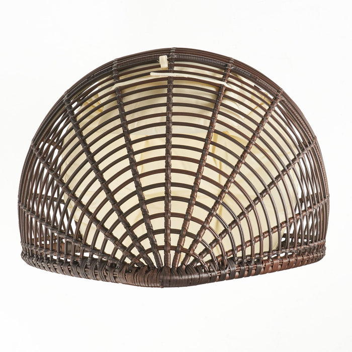 Cutter Teardrop Patio Chair With Water Resistant Cushion - Multi / Brown / Beige