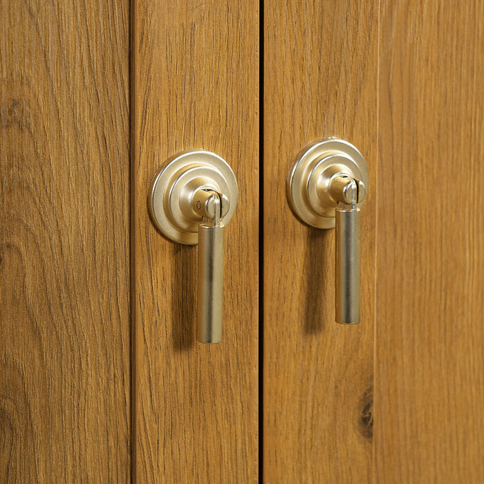Bathroom Vanity With Seashell Resin Sink, Flip Up Storage, Soft Close Doors - Brown