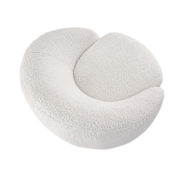 Shearling - Swivel Chair With Base Construction - Cream