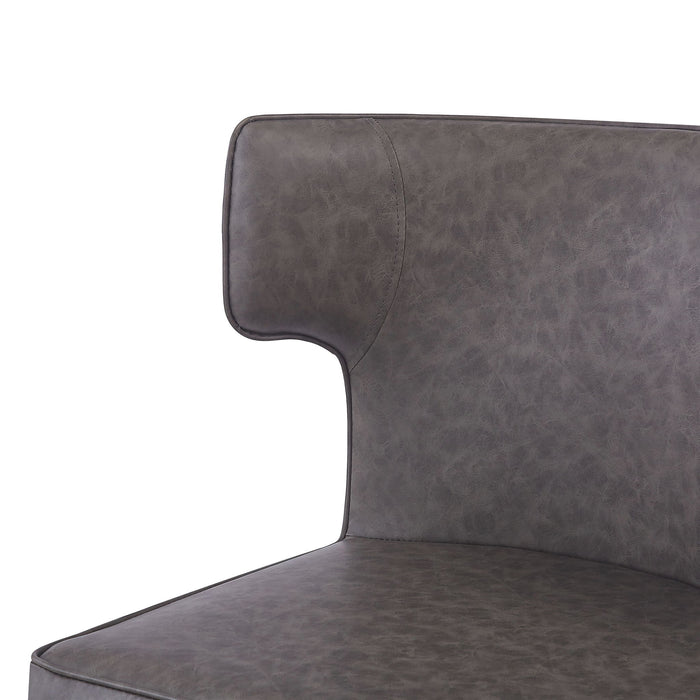 Modern Bar Stools With Upholstery And Metal Footrest (Set of 2)