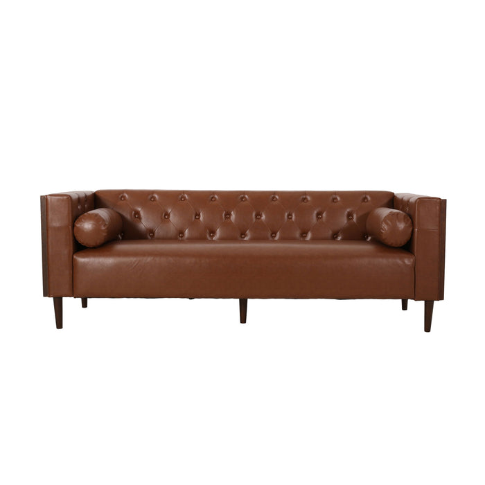 Contemporary 3 Seater Sofa With Tufted Design