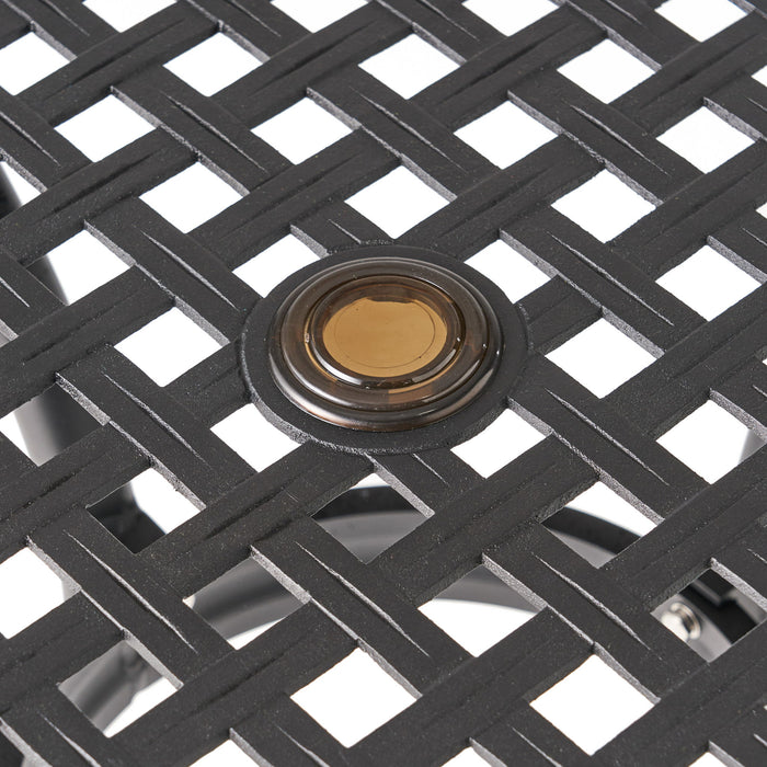 Arch Mesh Dining Table With Lightweight Frame - Black