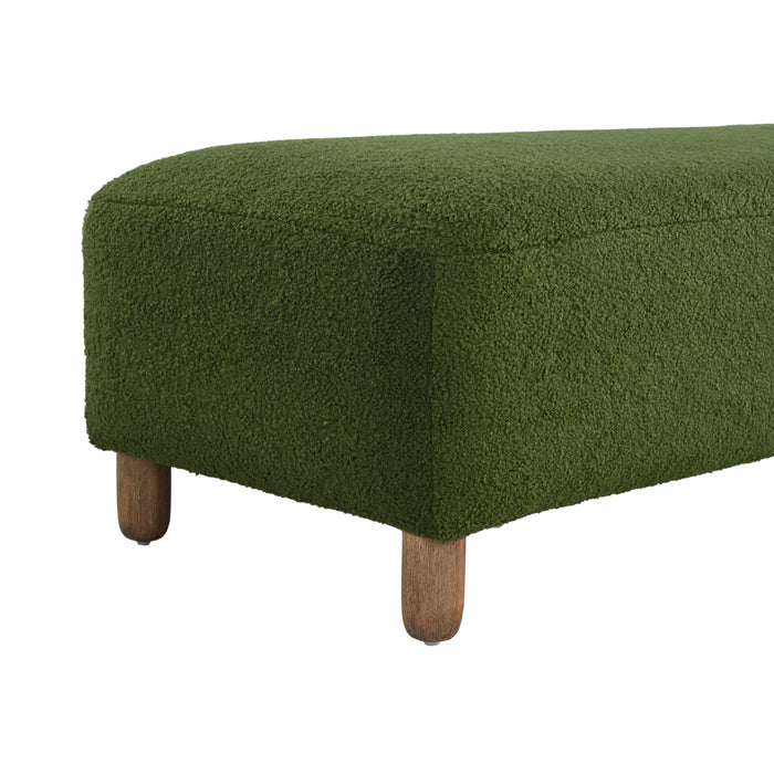 Contemporary Ottoman With Foam Cushion And Durable Upholstery