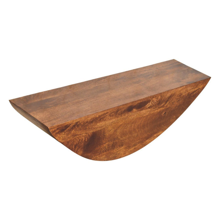 Crescent Floating Wall Shelf - Brown