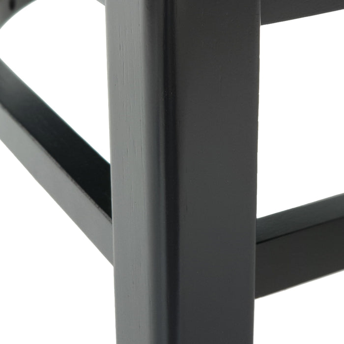 Farmhouse Style Dining Chair Set With Traditional Ladder Back Design