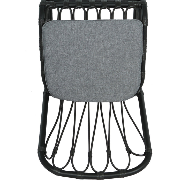 Outdoor Wicker Dining Chairs With Washable Cushion (Set of 2)