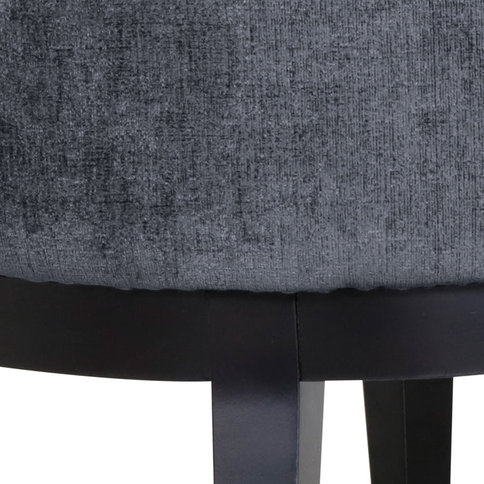 Contemporary Accent Chair With Tufted Diamond Stitching - Charcoal