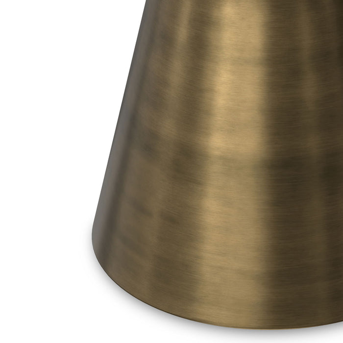Raquel - Side Table - Antique Brass / White