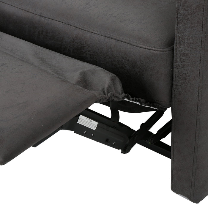 Alma - Contemporary Upholstered Loveseat Recliner - Slate