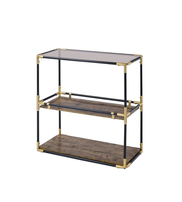 Heleris - Console Table - Smoky / Black / Gold