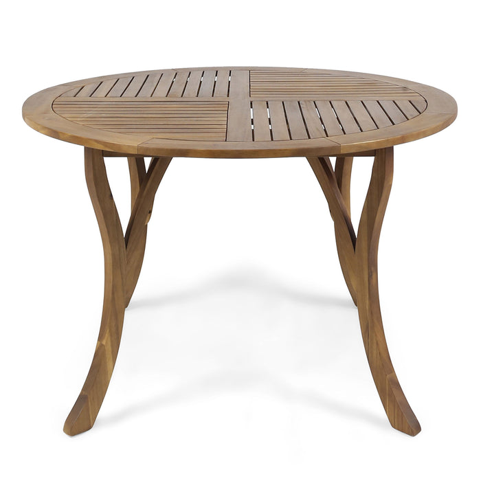 Hermosa - Outdoor Acacia Wood Table Circular Design