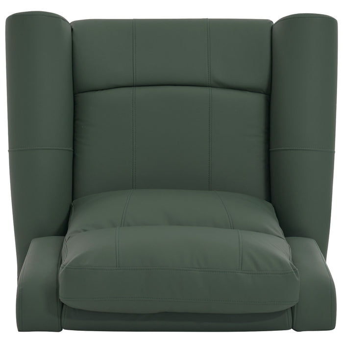 Manual Recliner Chair With 270 Degree Swivel, Massage & Heating, Dual Reclining Positions