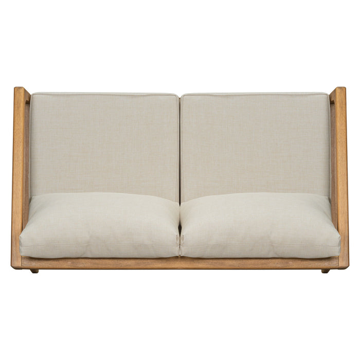 Westin - Outdoor Acacia Wood Loveseat - Teak / Beige