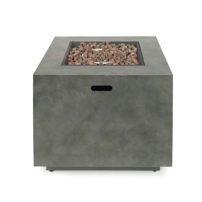 Outdoor Patio Gas Burning Fire Pit Table 50,000 Btu, Square