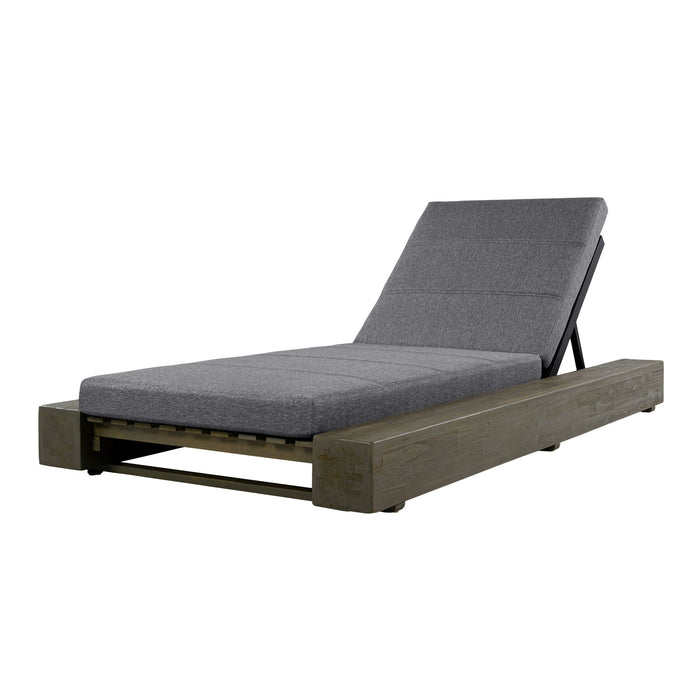 Outdoor Chaise Lounges With Water-Resistant Cushions, Adjustable Backrest