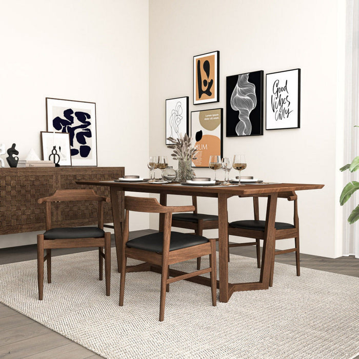 Damian - Mid-Century Solid Wood Dining Chair