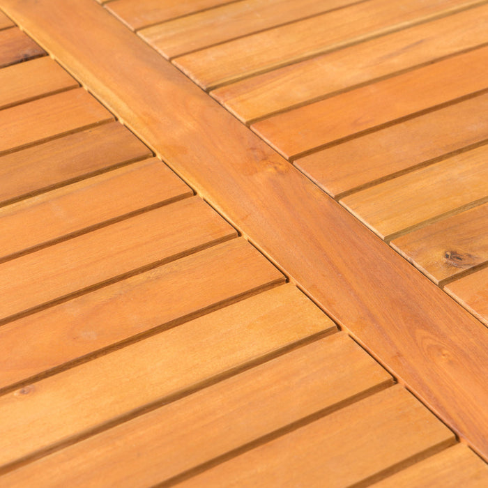 Perla - Rustic Square Coffee Table With Block Legs