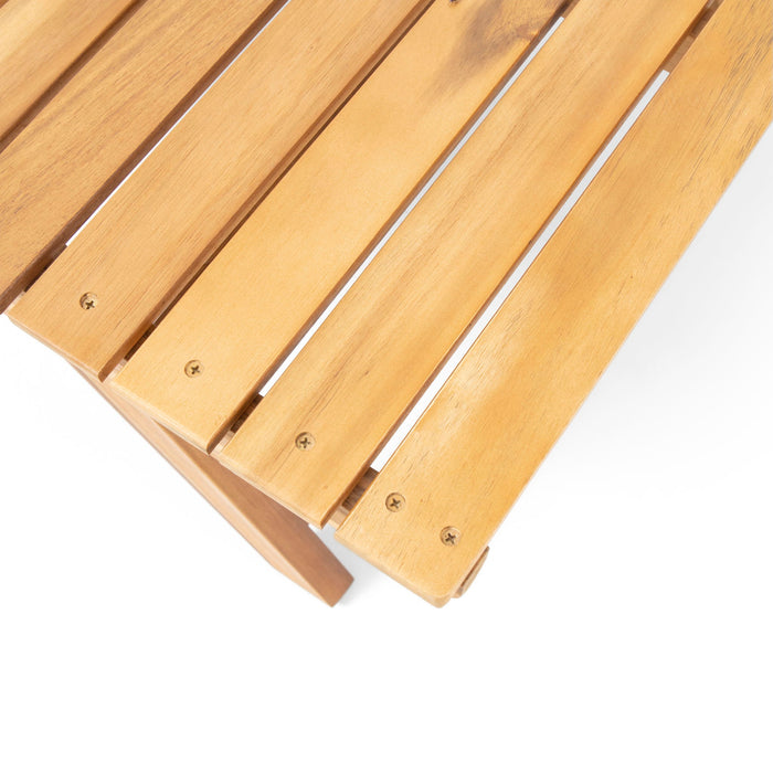 Outdoor Acacia Wood Coffee Table With Open Slat Design