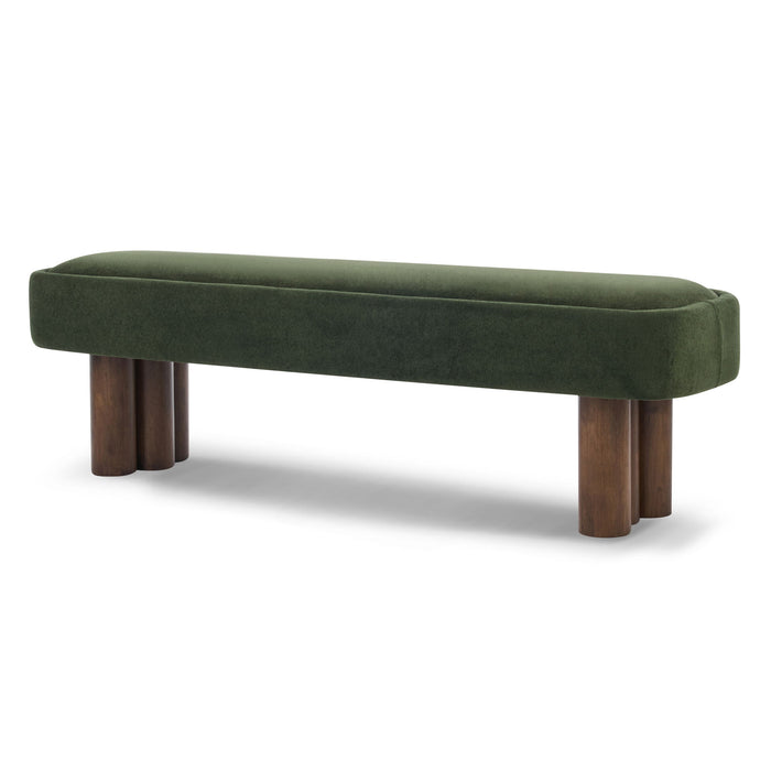 Indoor Upholstered Dining Bench - Green