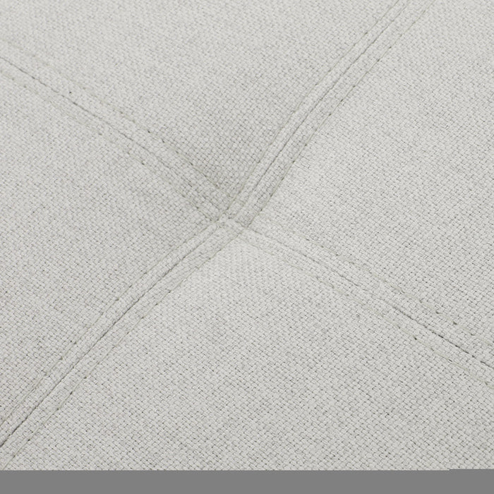 Home Mission - Upholstered Storage Ottoman Bench - Light Gray