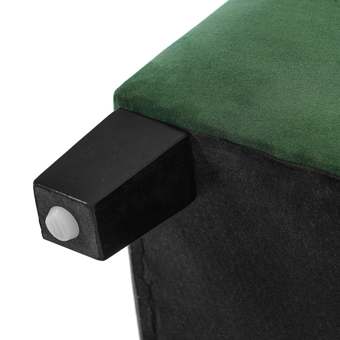 Upholstered Storage Ottoman Bench, Foot Rest For Bedroom