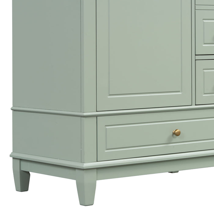 Freestanding Bathroom Vanity With Sink, Soft Close Door, 3 Drawers