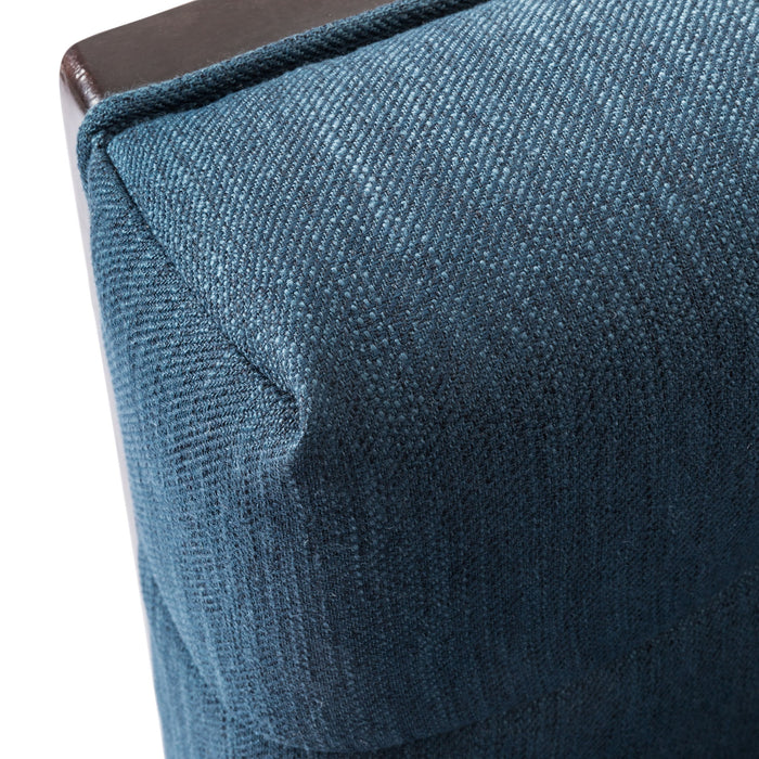 Contemporary Club Chair With Button Tufted Waffle Stitch