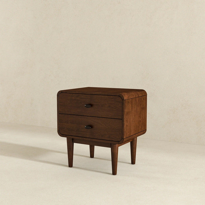 Alexa - Mid-Century Modern Style Night Stand - Brown