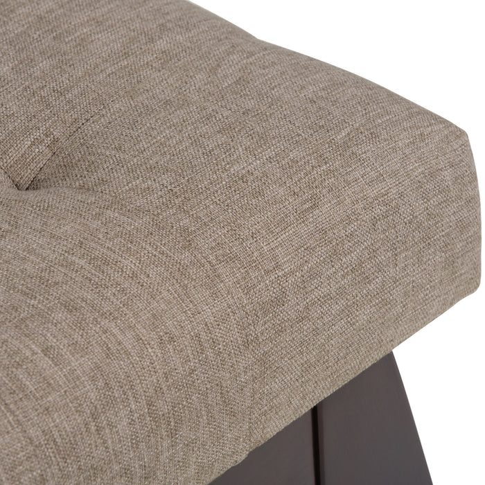 Draper - Upholstered Mid Century Tufted Ottoman Bench