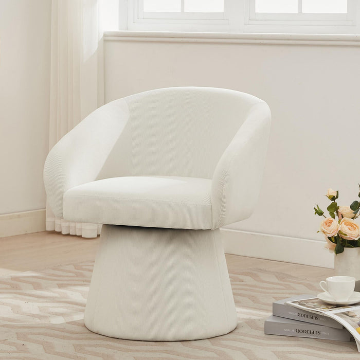 Modern Swivel Accent Chair With Ergonomic Barrel Design