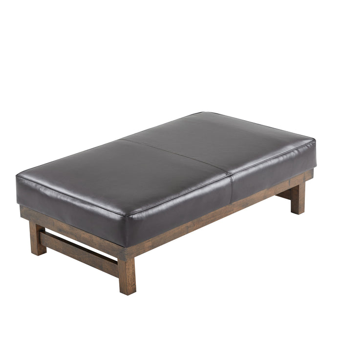 Modern Upholstered Cocktail Ottoman Bench With Cushion Top