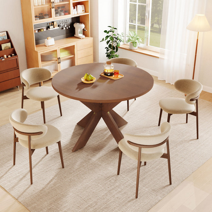 Round Dining Table Kitchen Table - Cherry