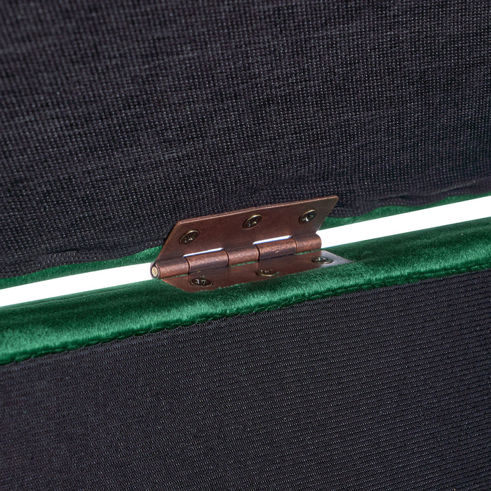 Luxurious Velvet Multifunctional Storage Ottoman Bench With Pillow