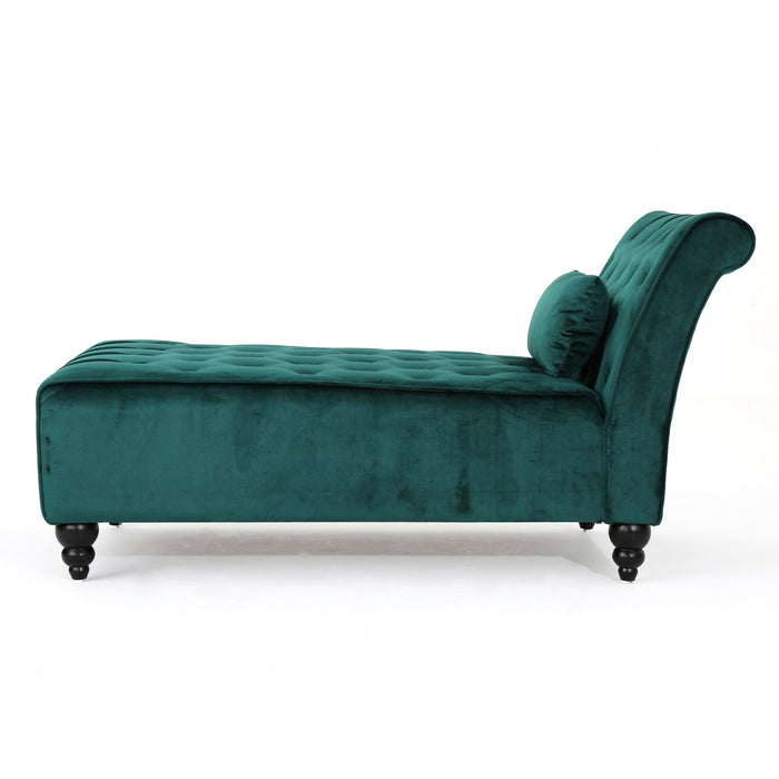 Ethereala - Upholstered Chaise Lounge With Button Tufted