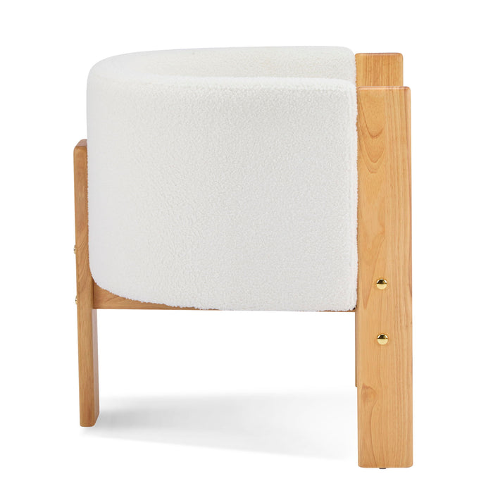 Upholstered Dining Chairs (Set of 2) - Natural / White