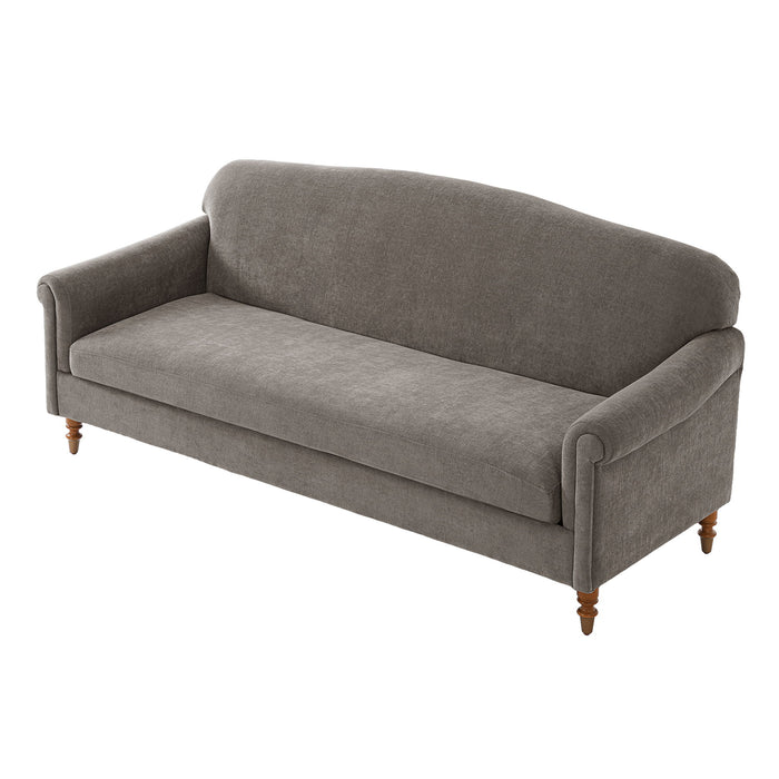 Loveseat Sofa With Rolled Arm For Living Room - Brown