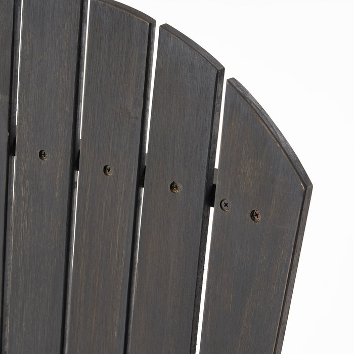 Outdoor Weather Resistant Acacia Wood Adirondack Dining Chairs (Set of 2)