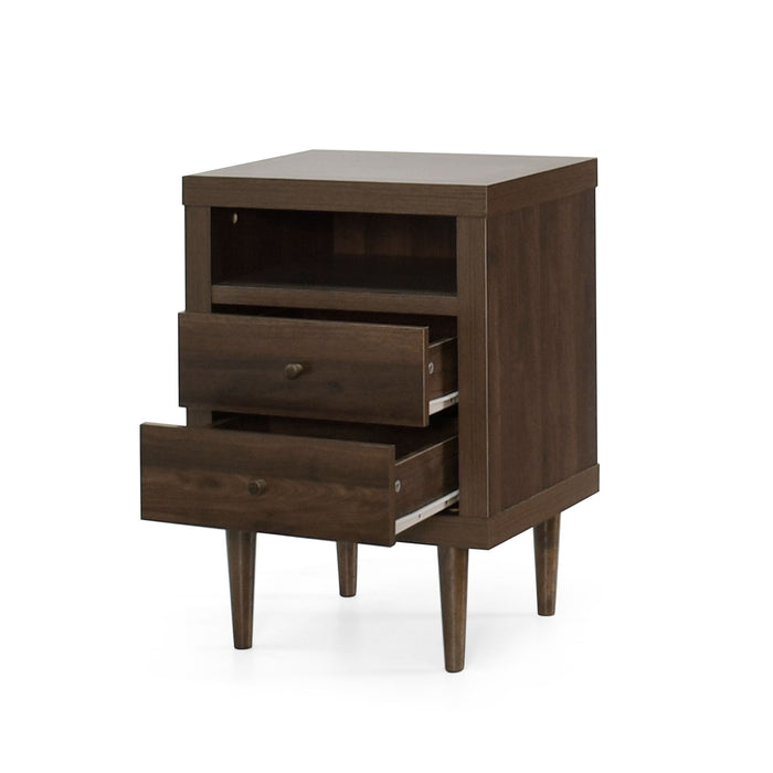 Nystrom - Mid Century Modern 2 Drawer Nightstand