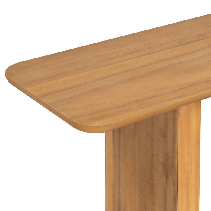 Console Table With Curved Corners And U Base Design