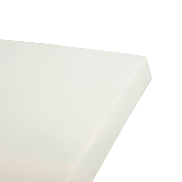 Premium Acacia Wood Lounge Chaise Set With Water Resistant Cushions, Adjustable Recline - Cream / Teak