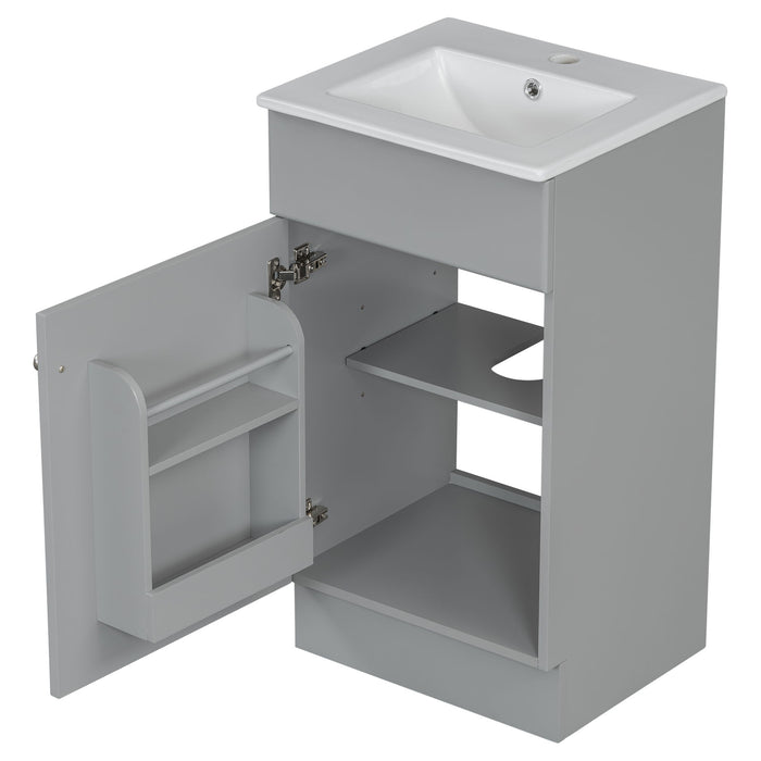 Bathroom Vanity With Sink, Cabinet With Adjustable Shelf