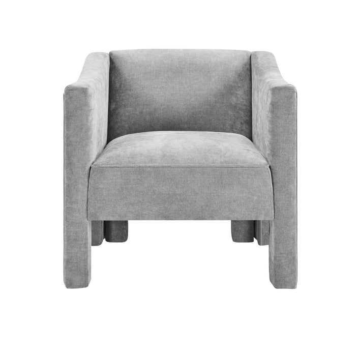 Barrel Accent Chair With Enclosed Arms