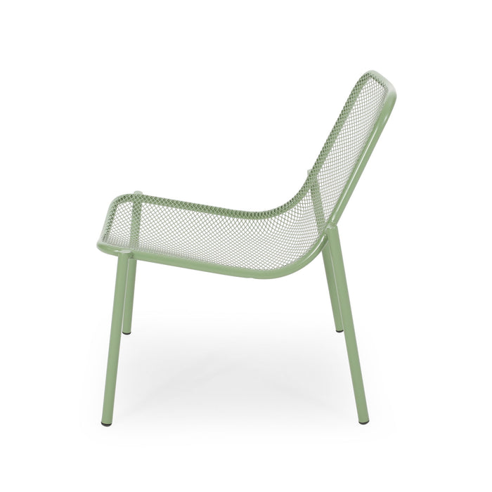 Outdoor Iron Chair With Mesh Design